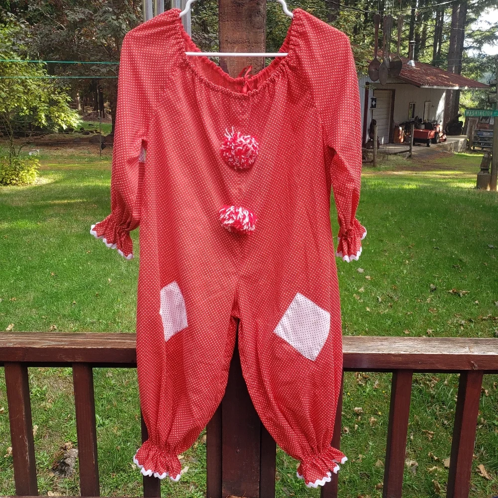 VINTAGE Kids Homemade Clown / Wacky Halloween Costume (3 Piece)